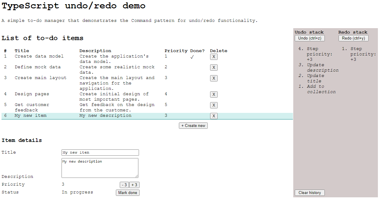 To-do manager demo app