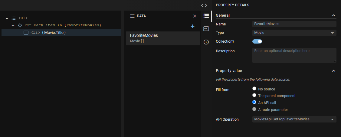 Component property source