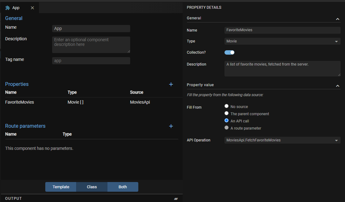 Component property source
