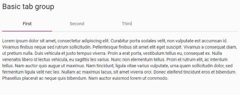 Material Tabs - basic