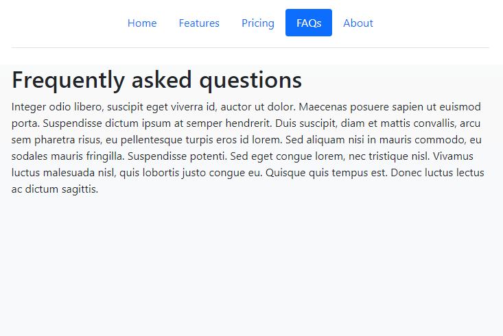 Simple responsive header