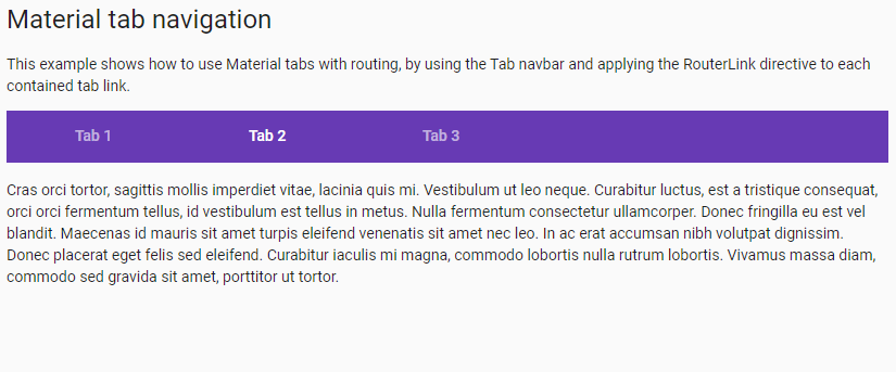 Material Tabs and Navigation