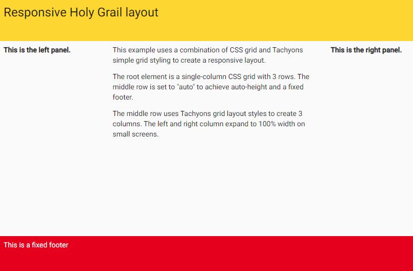 Holy Grail Layout - responsive